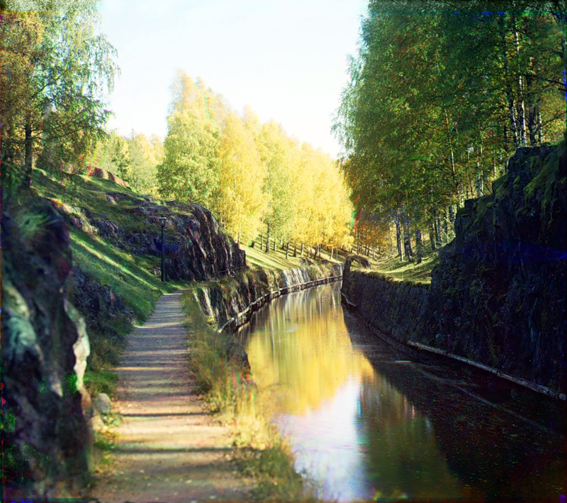 С. М. Прокудин-Горский. На Сайменском канале. [Лауритсала.] Финляндия. 1903 (или 1904) год