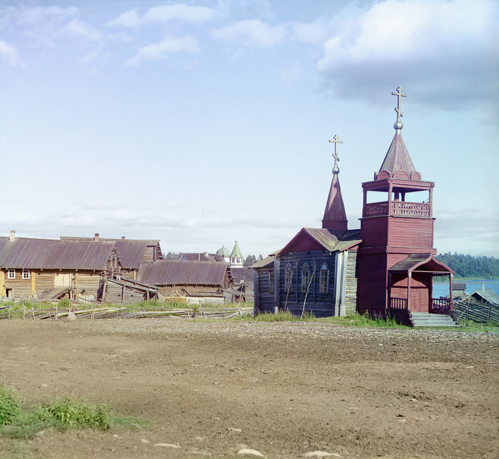 С. М. Прокудин-Горский. Старинная церковь в с. [Лижма.] 1916 год