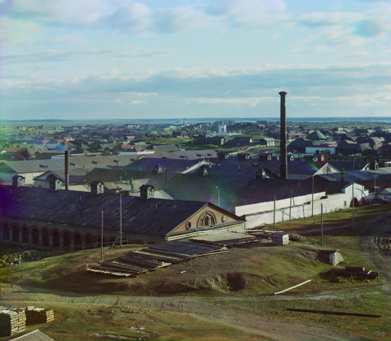 С. М. Прокудин-Горский. Вид на Каслинский завод. 1909 год
