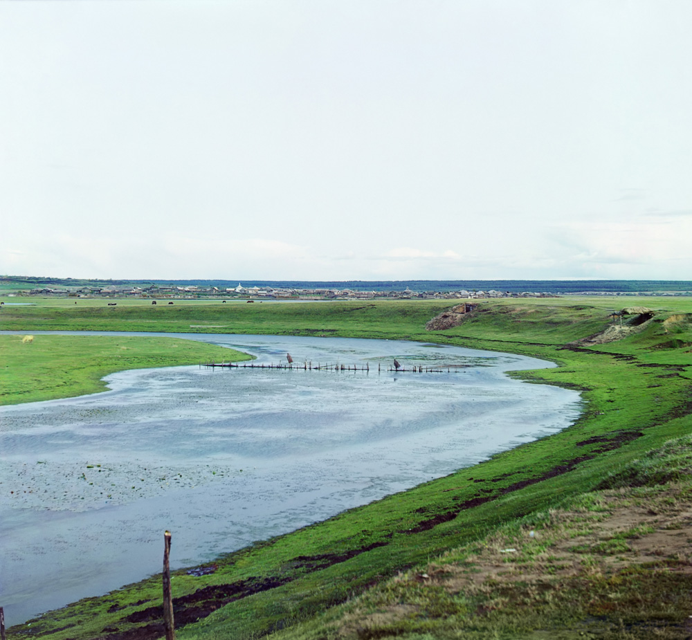 С. М. Прокудин-Горский. Река Исеть у деревни Бахаревой. 1912 год