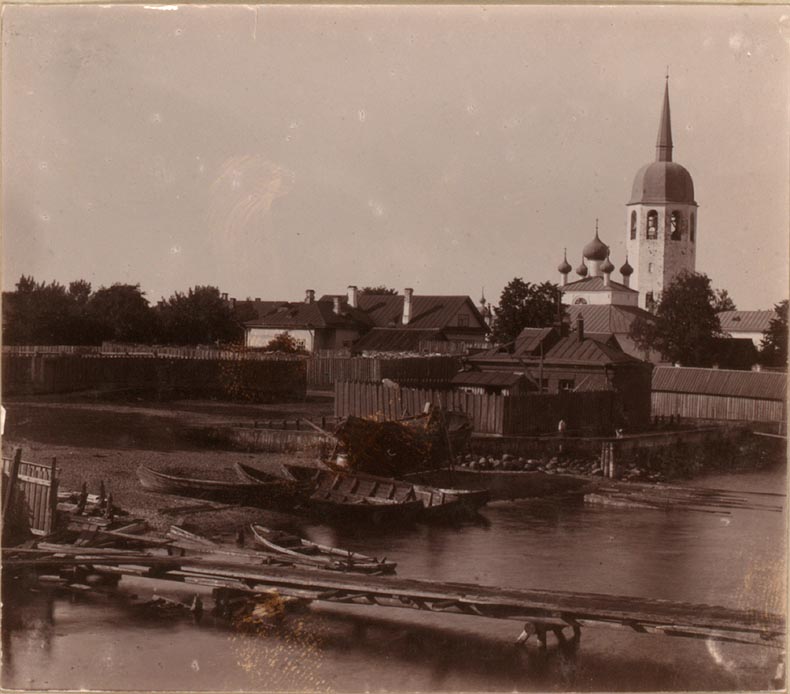 С. М. Прокудин-Горский. Вид на Новую Ладогу. 1909 год