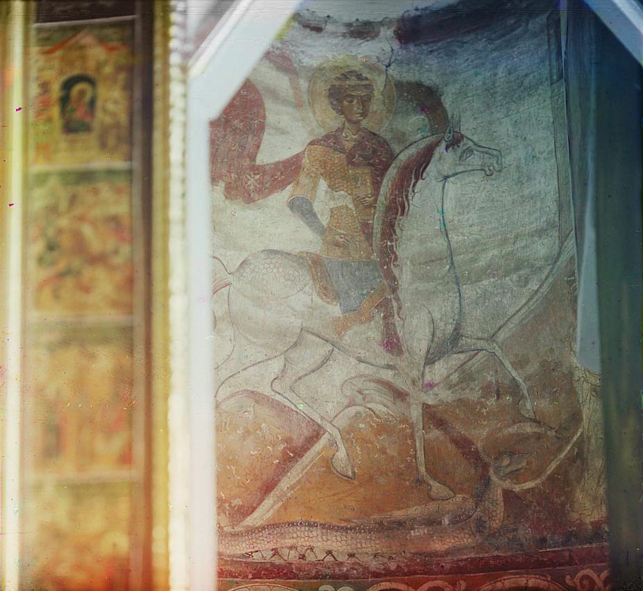 Стенная живопись в церкви Св. Георгия. [Сюжет 