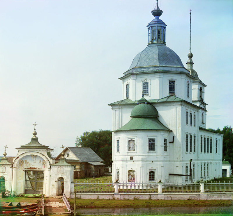 С. М. Прокудин-Горский. Церковь во имя Рождества Христова в Крохине. 1909 год