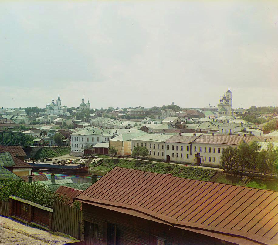 С. М. Прокудин-Горский. Торжок. Вид на город с северо[-востока]. Лето 1910 года