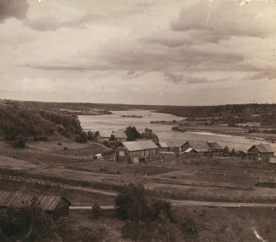 С. М. Прокудин-Горский. Река Свирь с горы Усланки. 1909 год