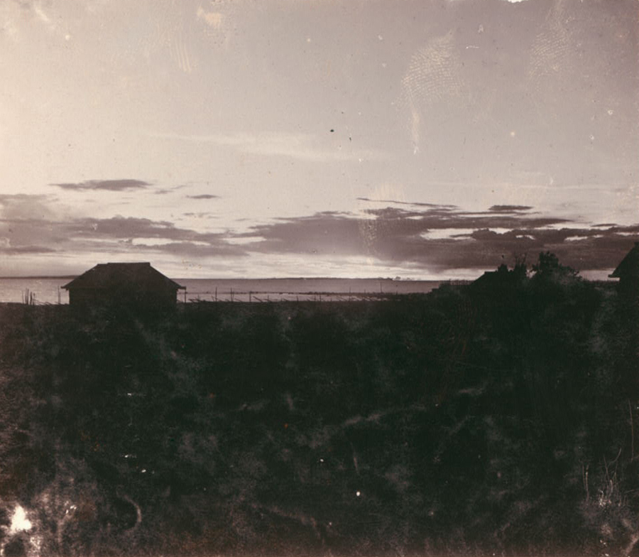 С. М. Прокудин-Горский. Закат на Онежском озере. 1909 год