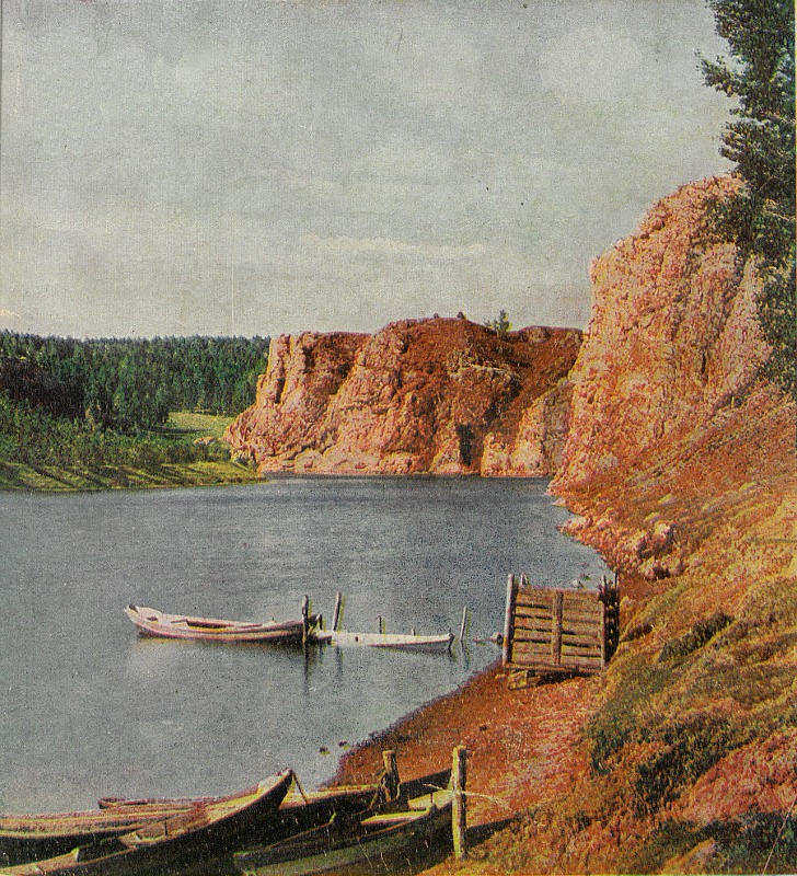 С. М. Прокудин-Горский. Вид на реку Исеть у Каменского завода. 1909 год