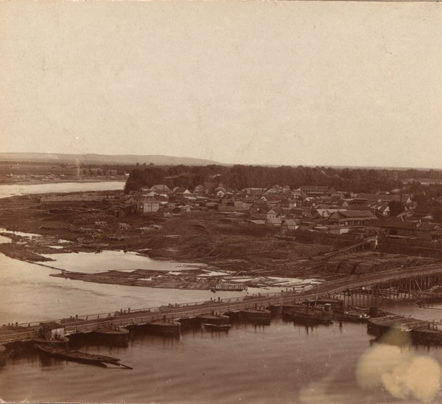 С. М. Прокудин-Горский. [Левый] берег реки Белой против Уфы. 1910 год
