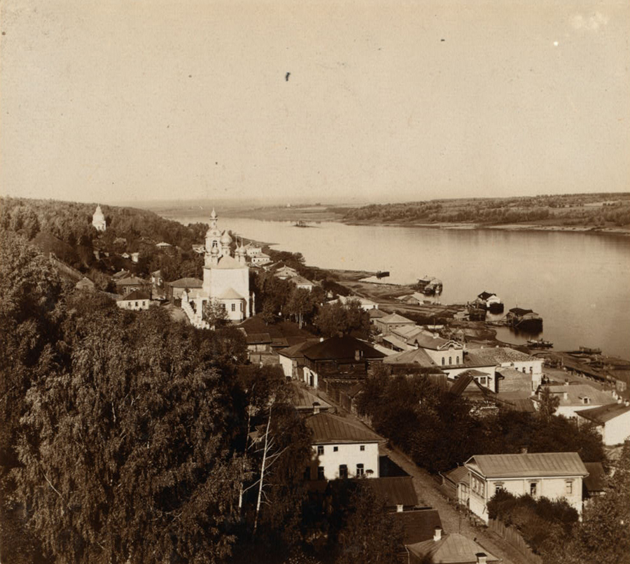 С. М. Прокудин-Горский. г. Плёс. Общий вид. 1910 год
